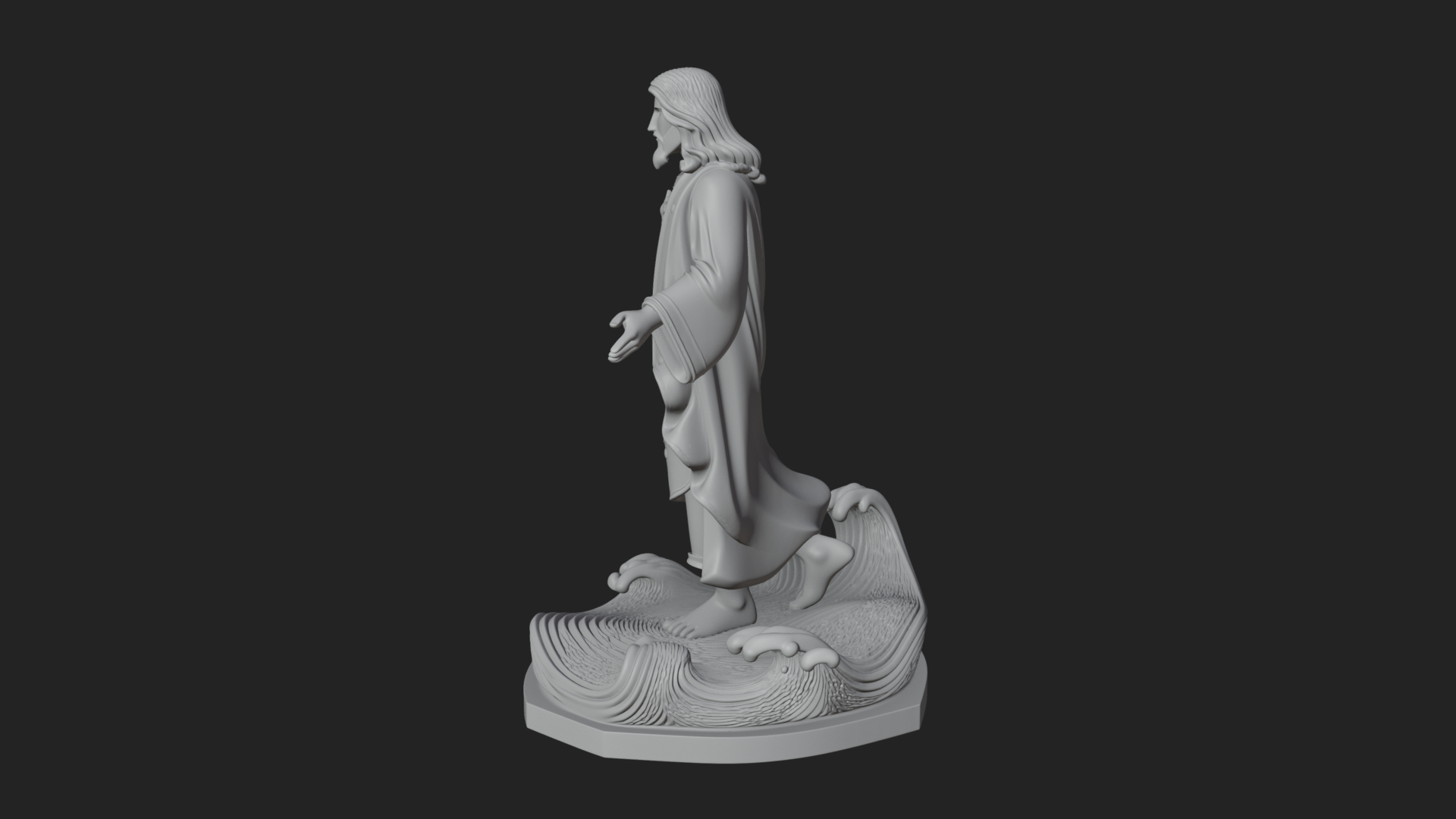 Blessing Christ Statue Design 5 3D Print Model 3D Model