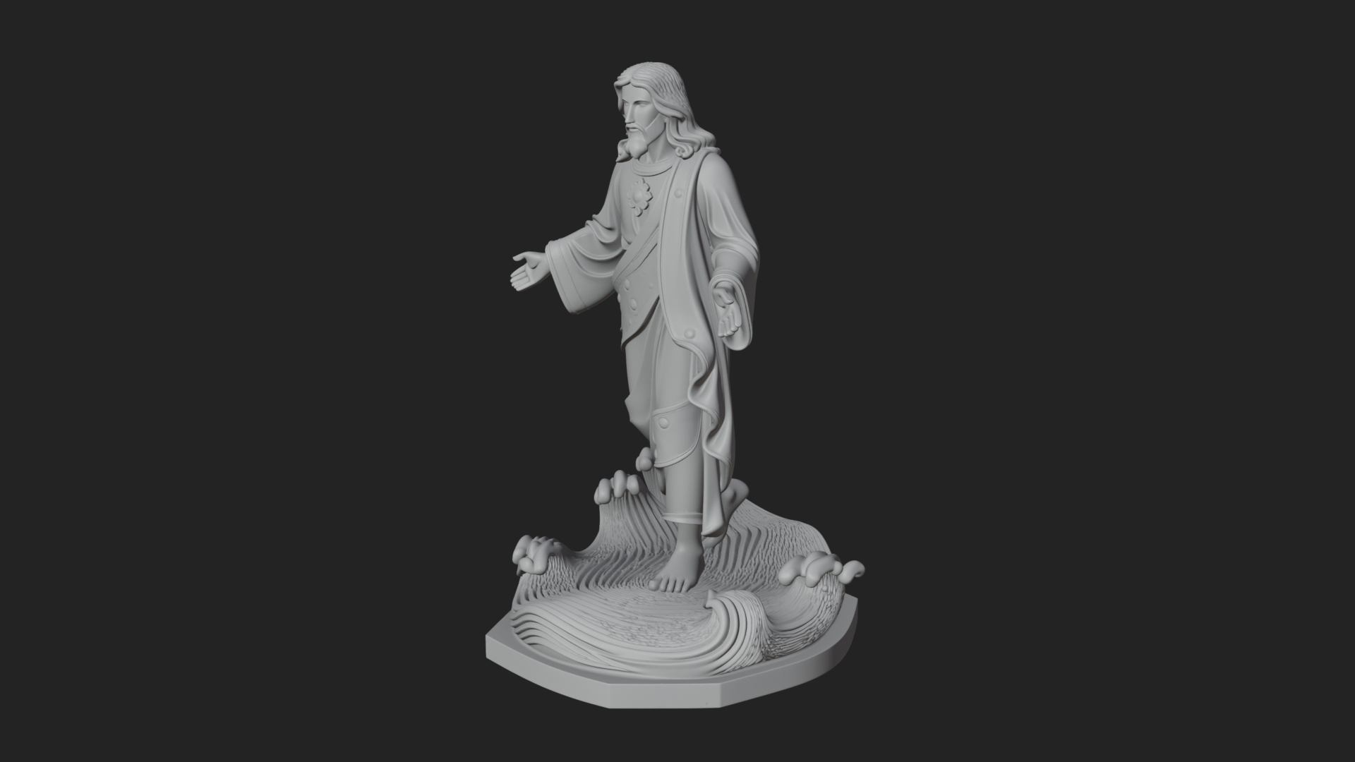 Blessing Christ Statue Design 5 3D Print Model 3D Model