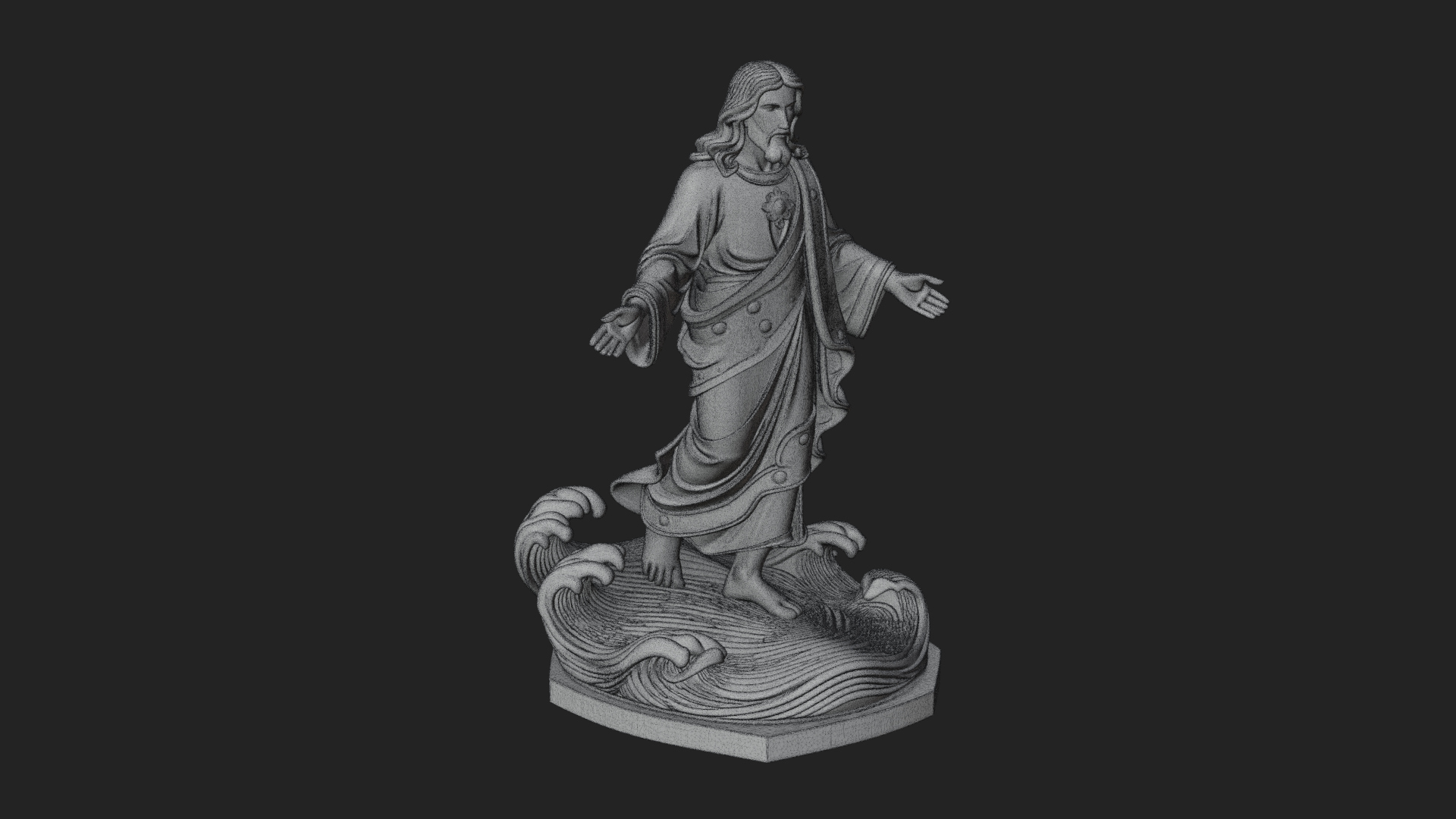 Blessing Christ Statue Design 5 3D Print Model 3D Model
