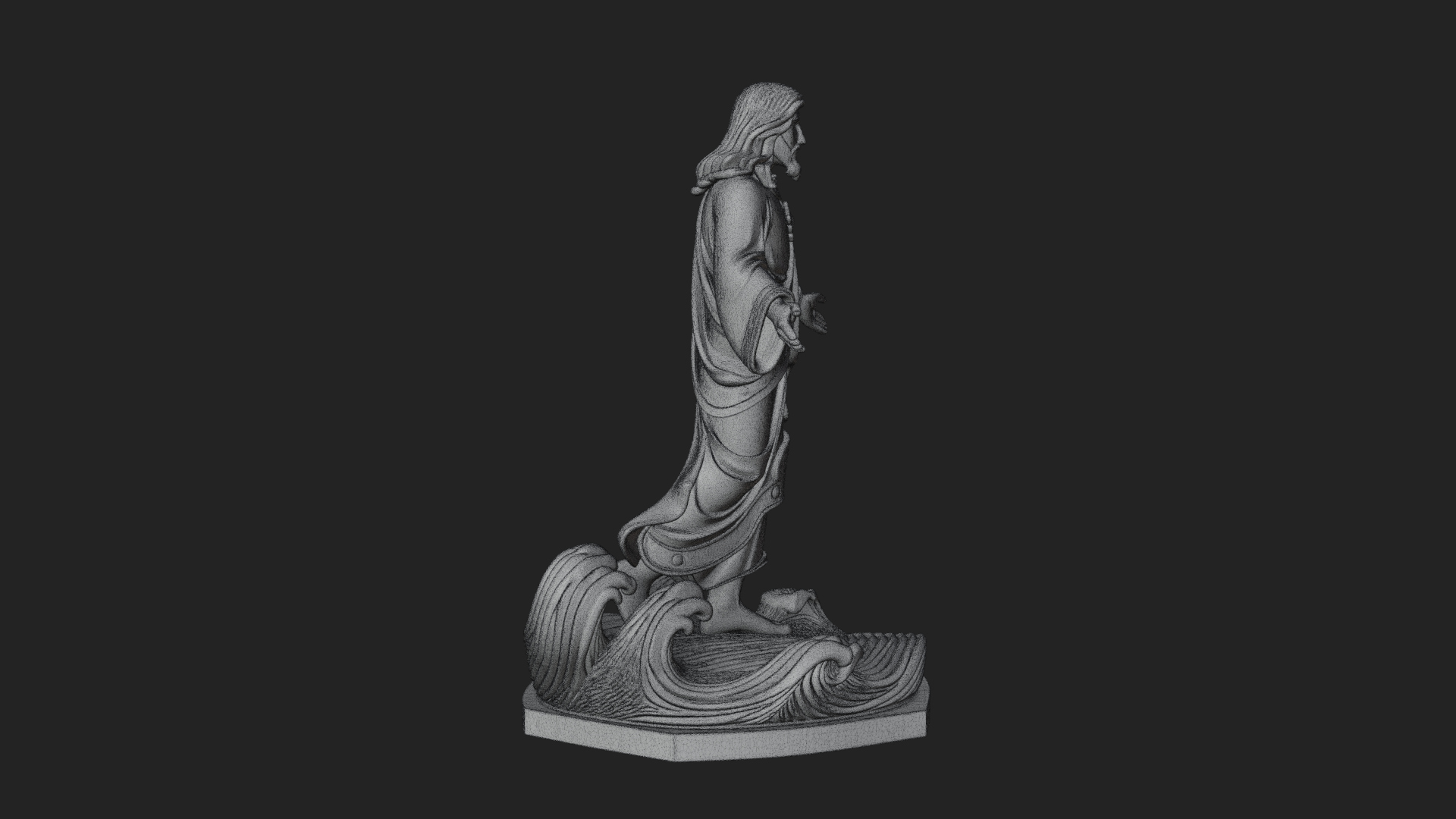 Blessing Christ Statue Design 5 3D Print Model 3D Model