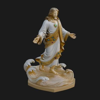 Blessing Christ Statue Design 5 3D Print Model