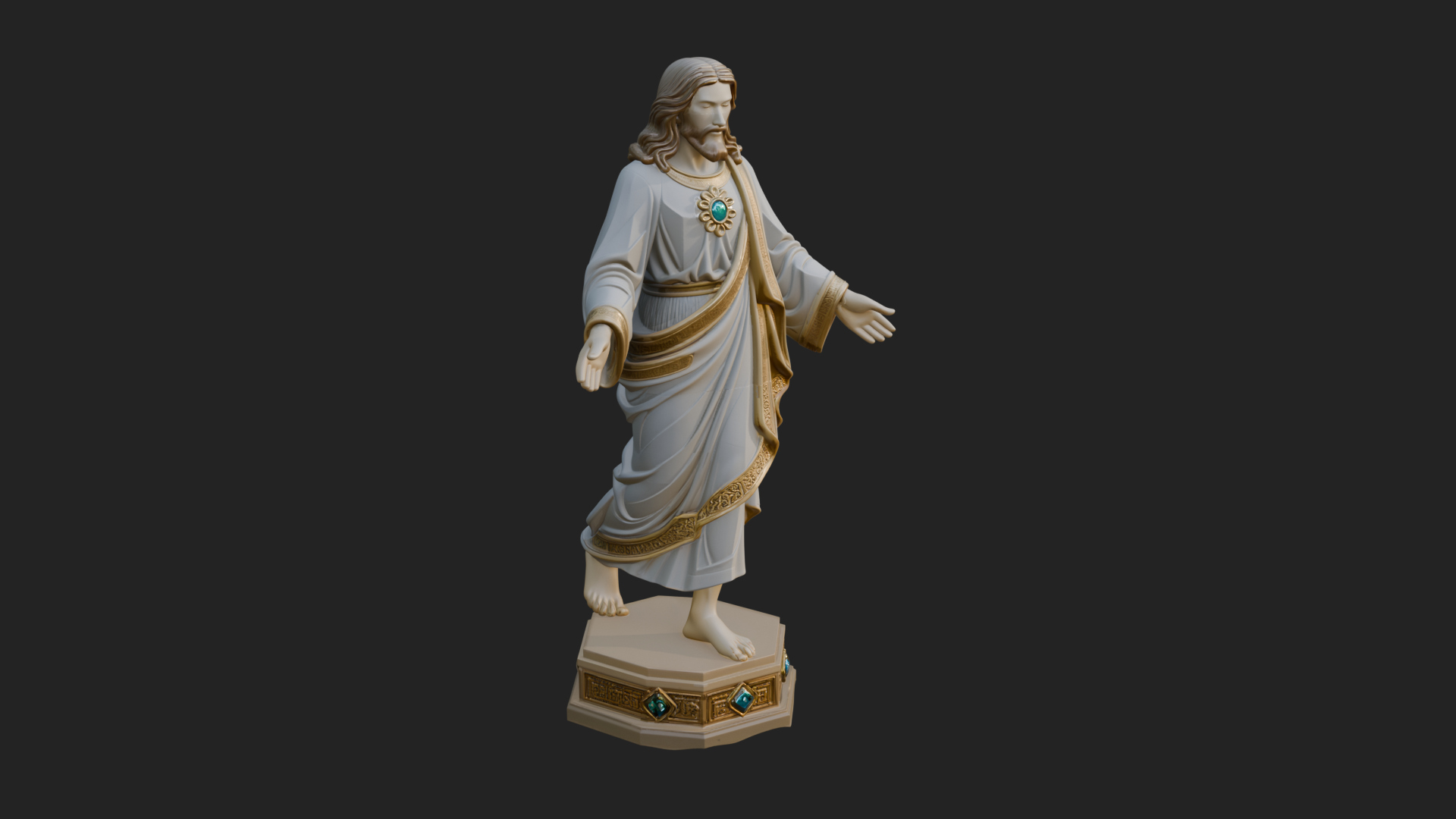 Blessing Christ Statue Design 6 3D Print Model 3D Model
