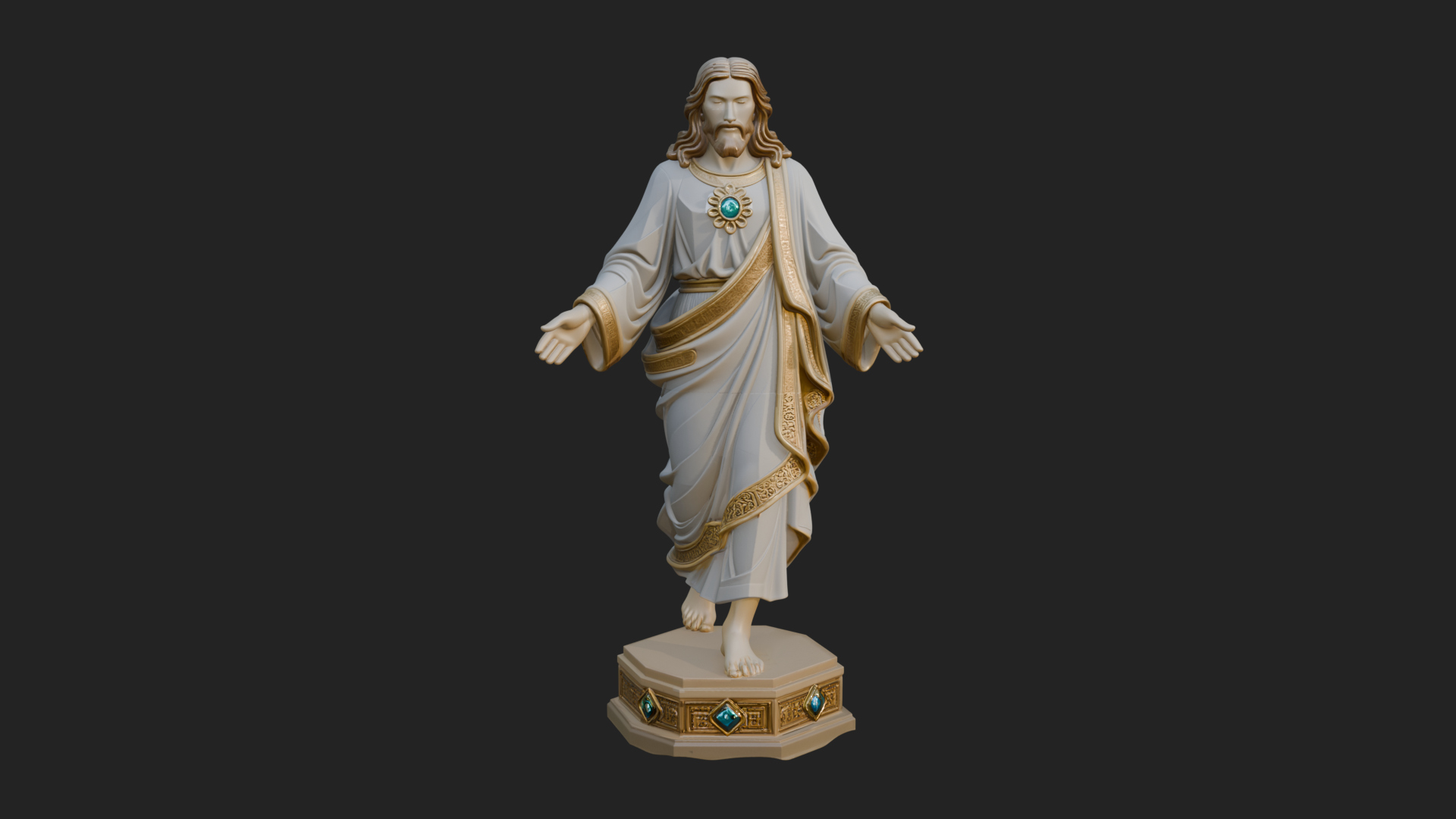 Blessing Christ Statue Design 6 3D Print Model 3D Model