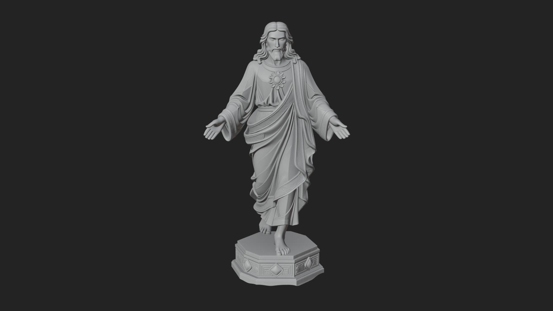 Blessing Christ Statue Design 6 3D Print Model 3D Model