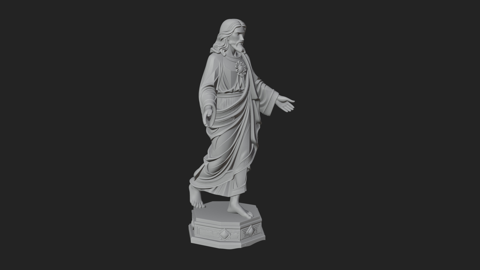 Blessing Christ Statue Design 6 3D Print Model 3D Model
