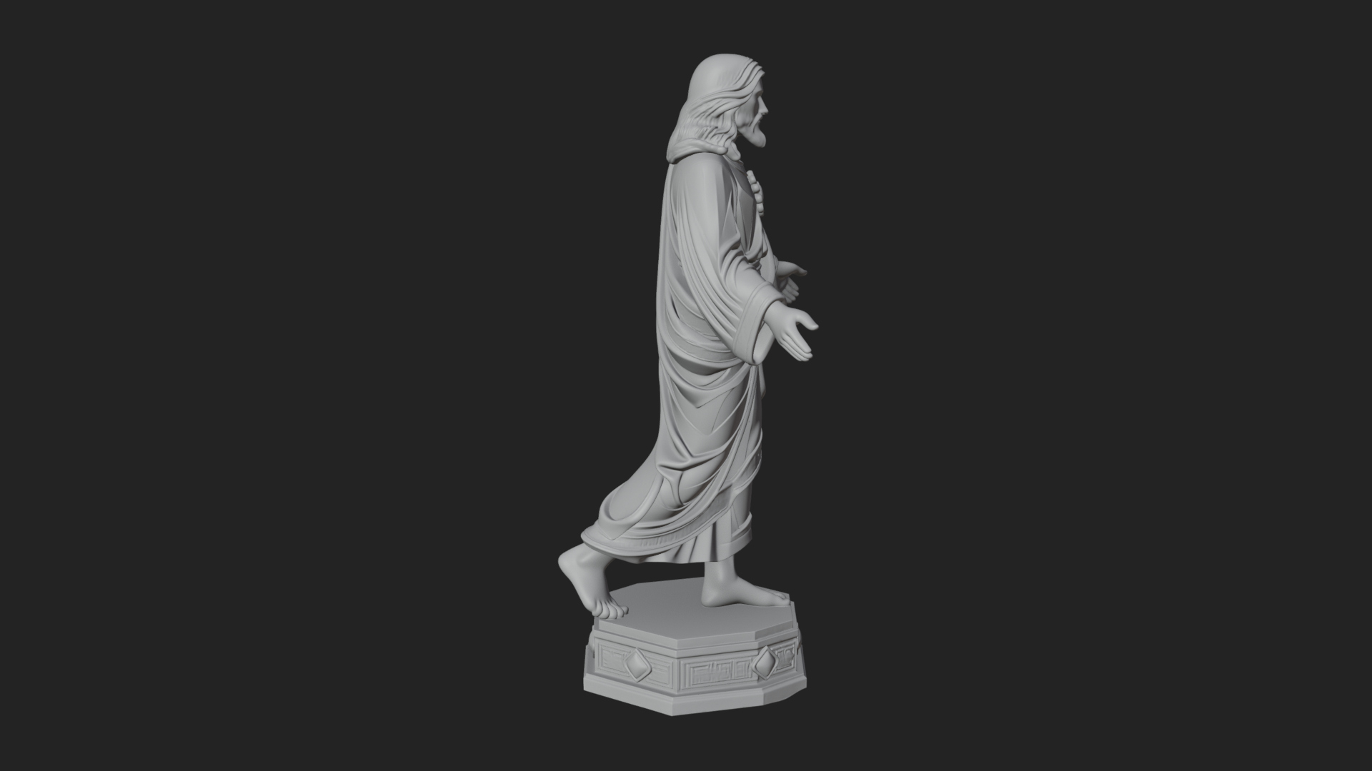 Blessing Christ Statue Design 6 3D Print Model 3D Model