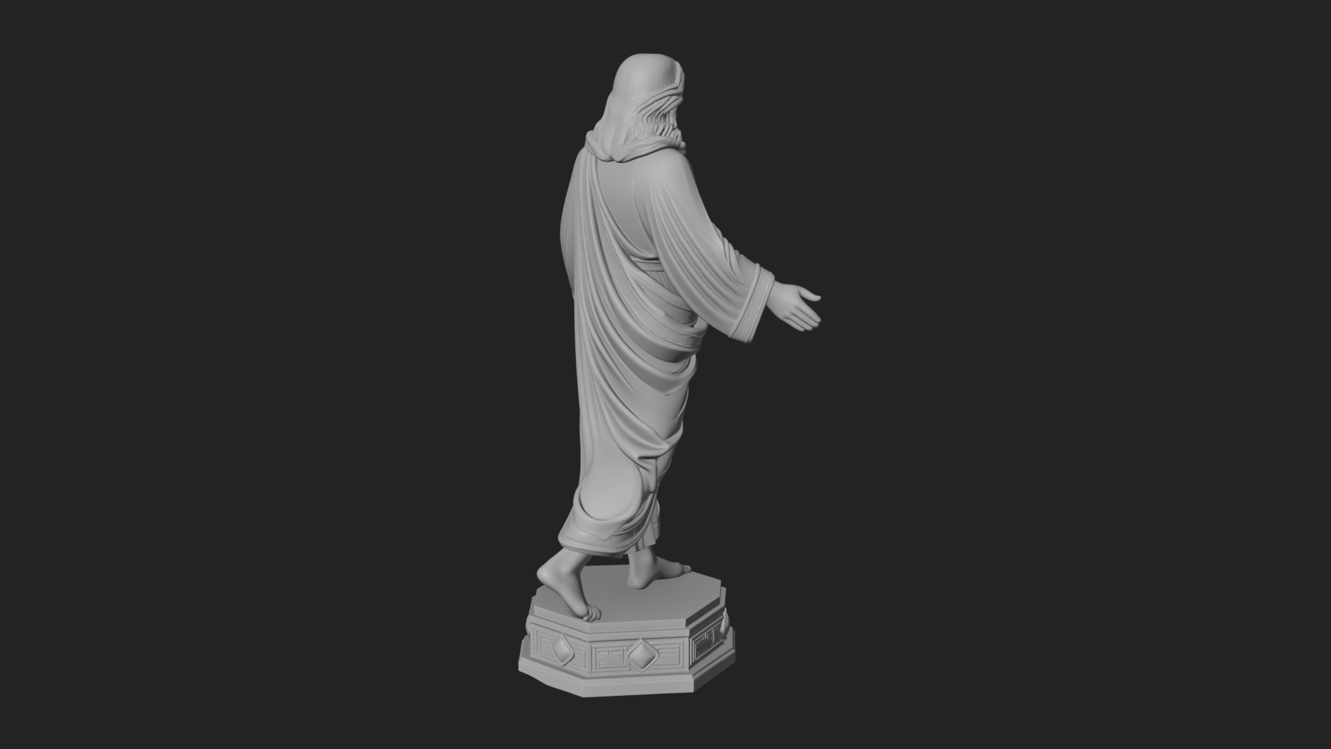 Blessing Christ Statue Design 6 3D Print Model 3D Model