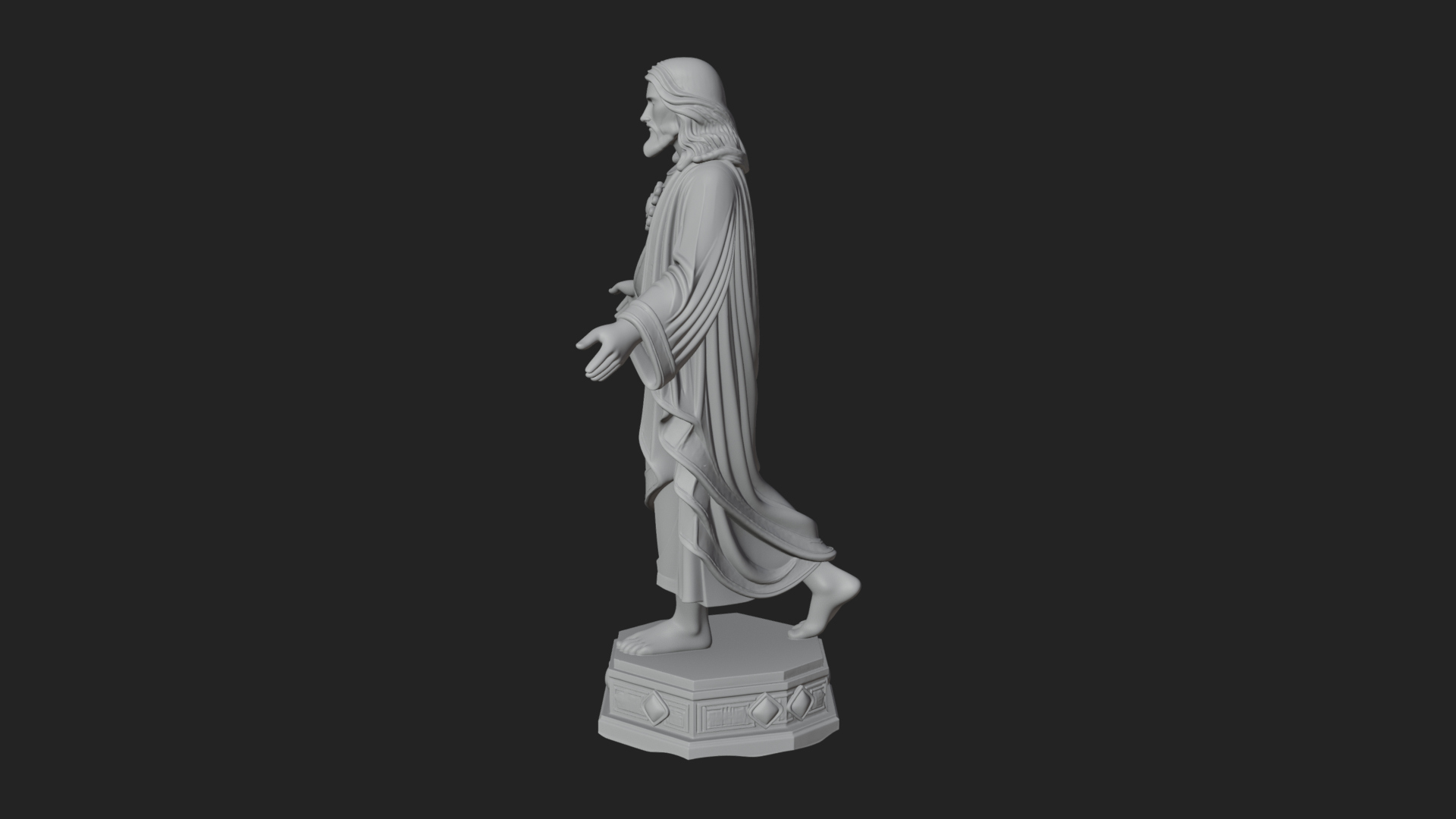 Blessing Christ Statue Design 6 3D Print Model 3D Model