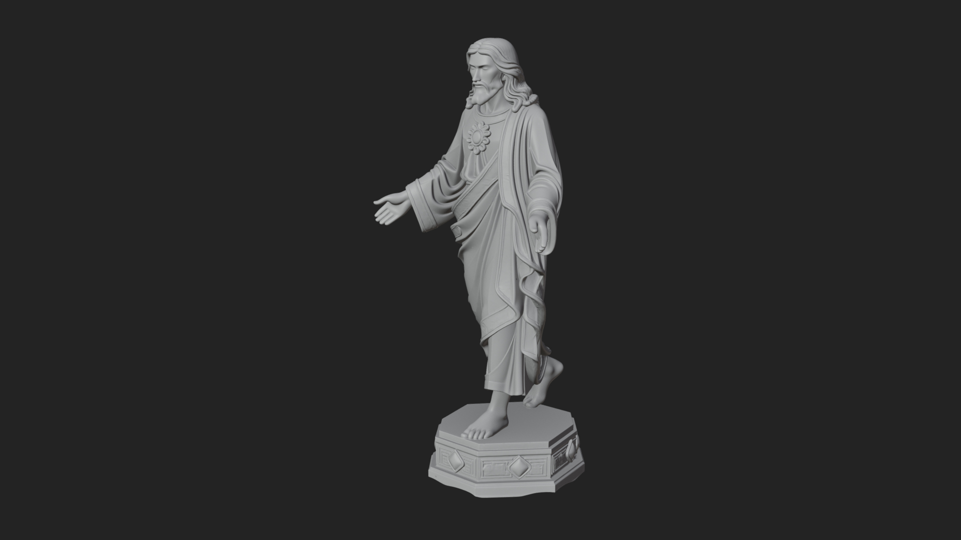 Blessing Christ Statue Design 6 3D Print Model 3D Model