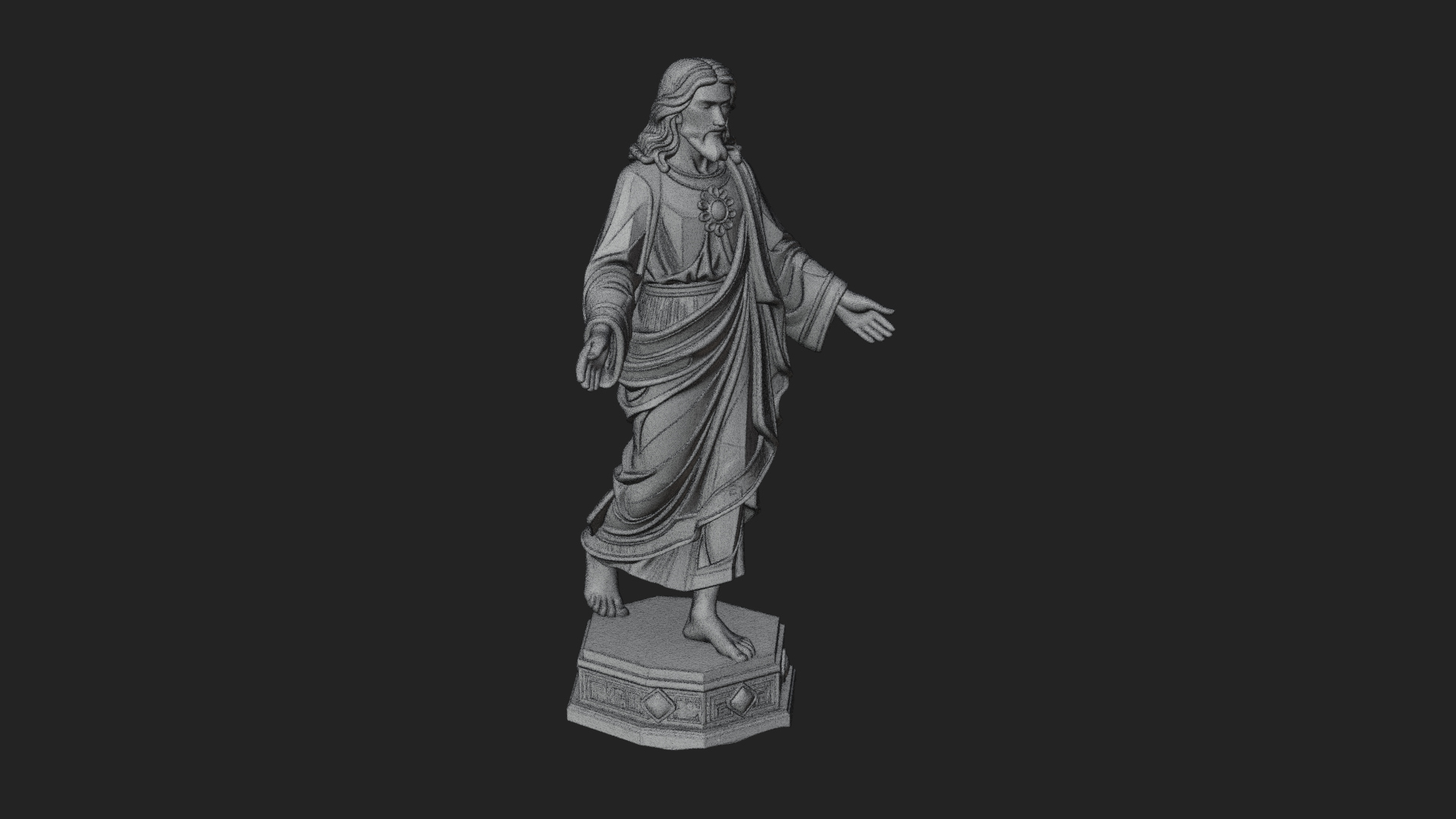 Blessing Christ Statue Design 6 3D Print Model 3D Model