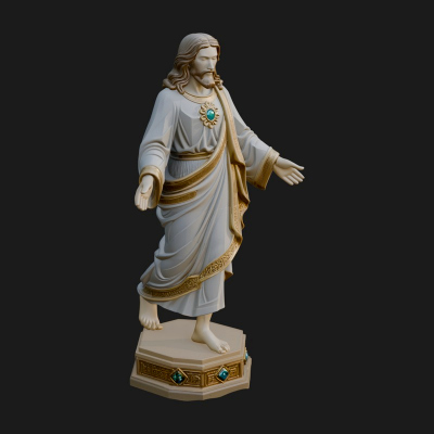 Blessing Christ Statue Design 6 3D Print Model