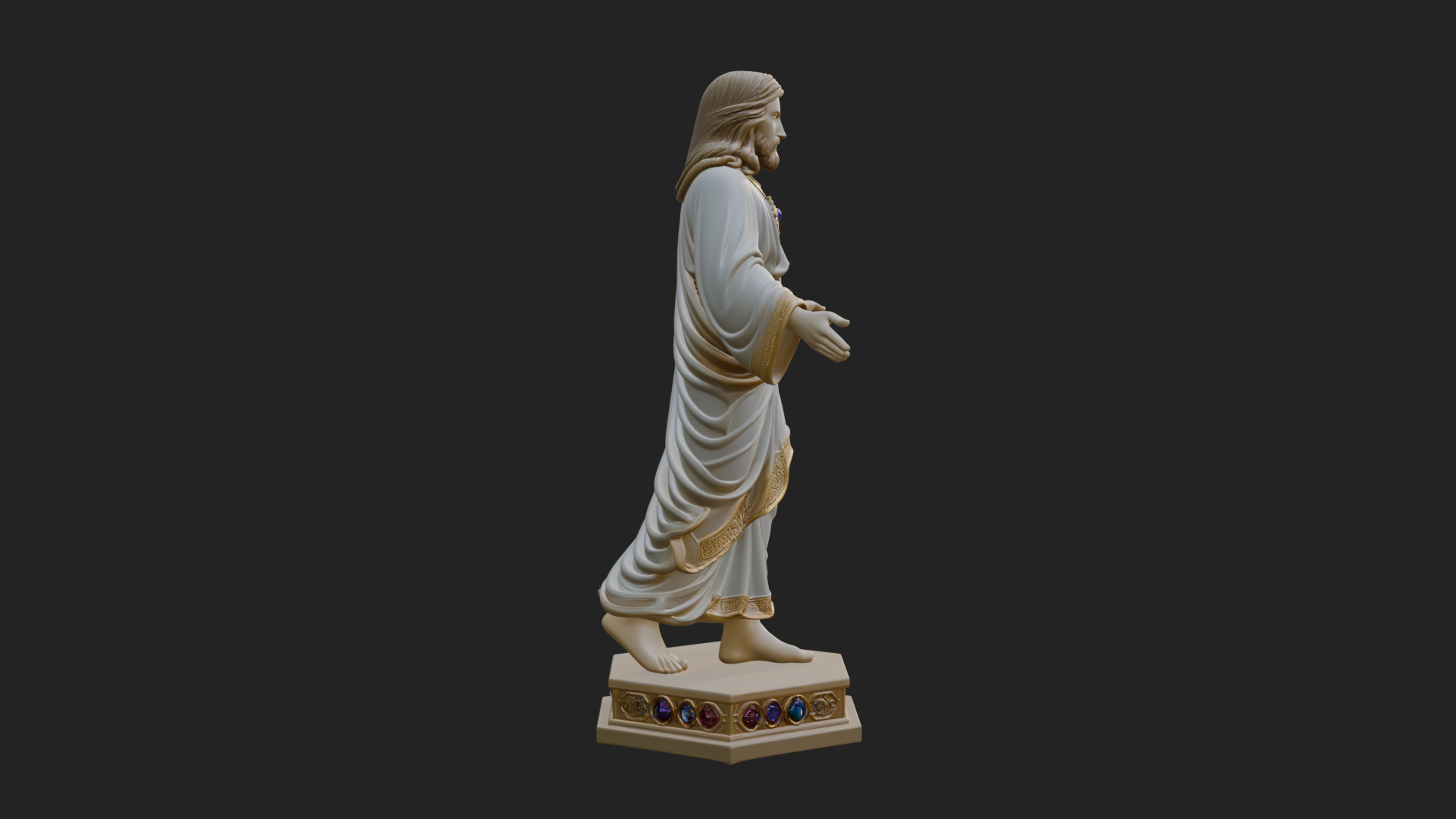 Blessing Christ Statue Design 7 3D Print Model 3D Model