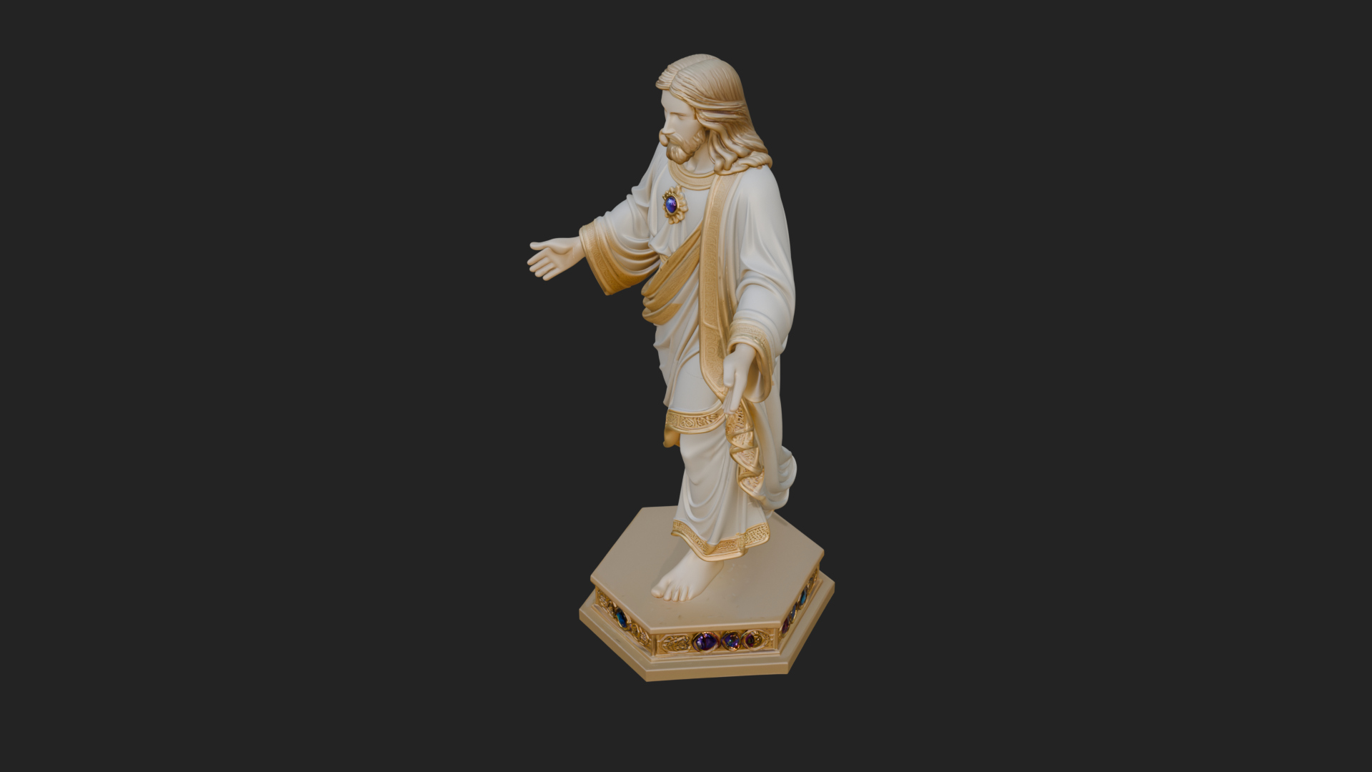 Blessing Christ Statue Design 7 3D Print Model 3D Model