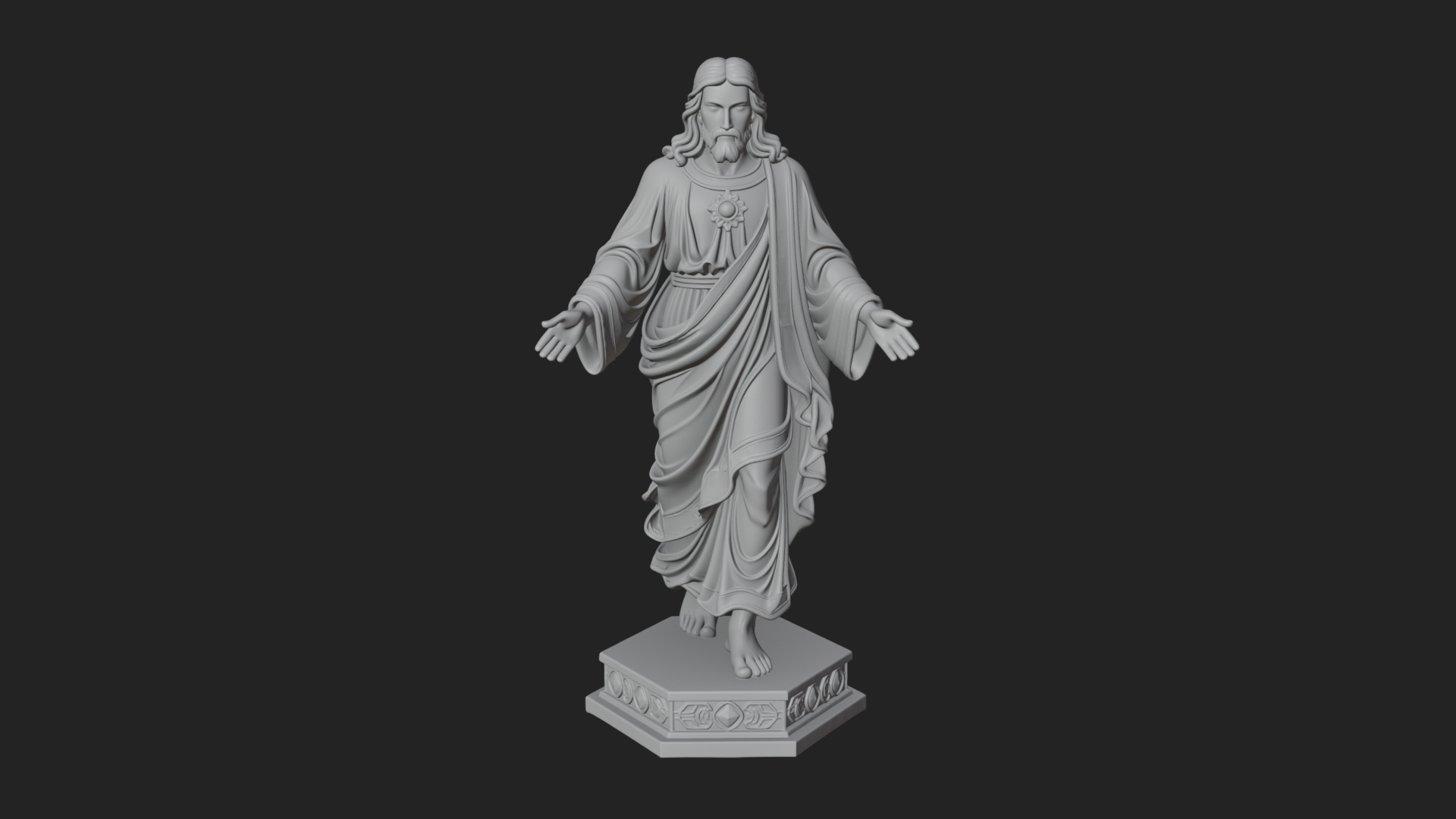 Blessing Christ Statue Design 7 3D Print Model 3D Model