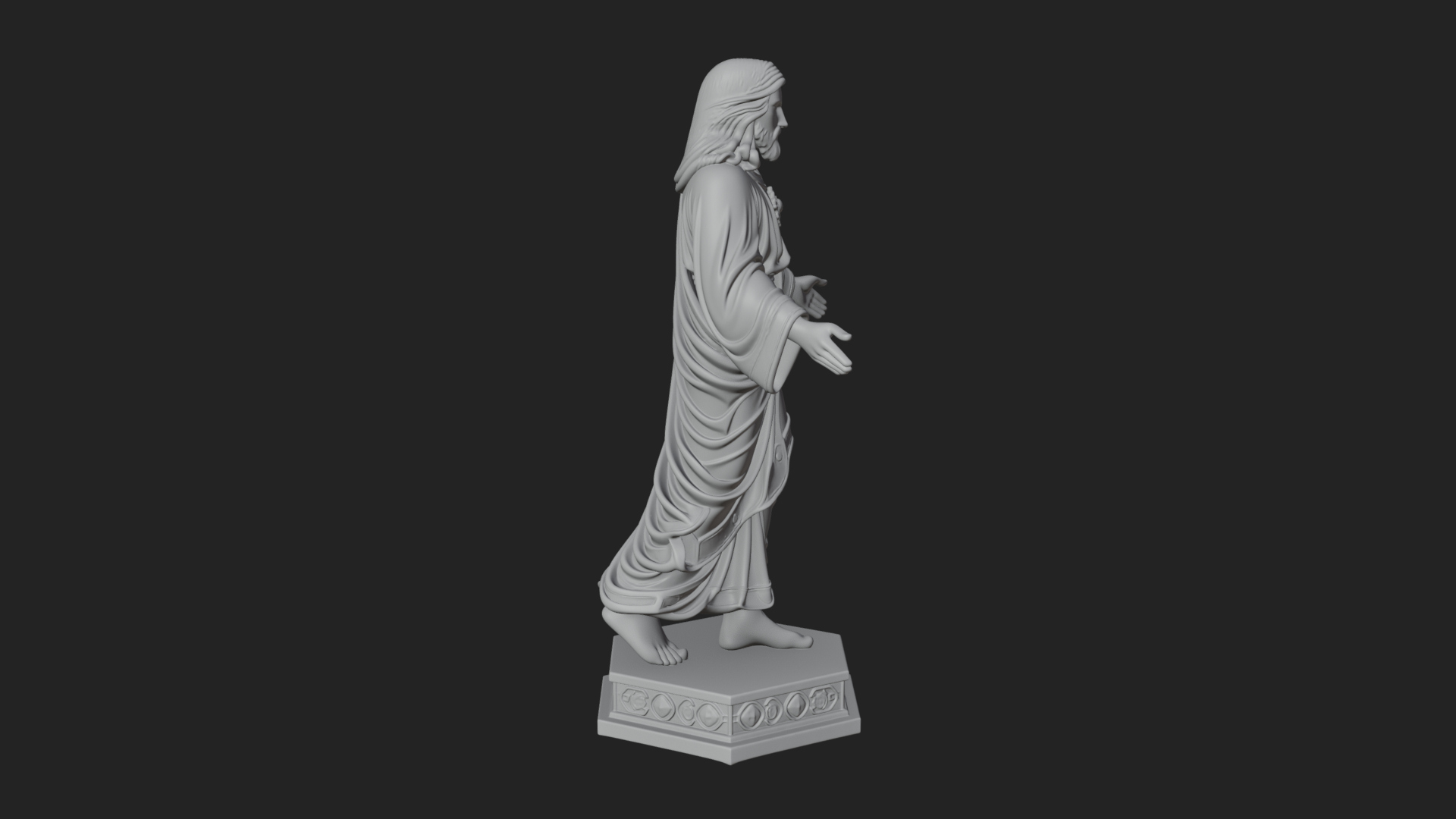 Blessing Christ Statue Design 7 3D Print Model 3D Model
