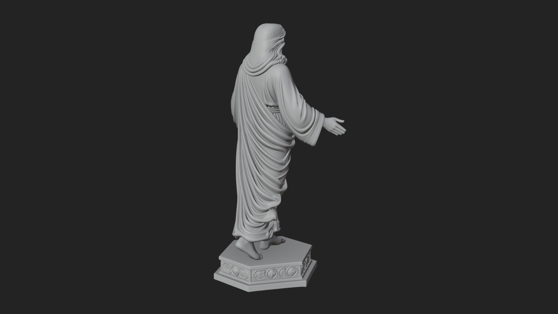 Blessing Christ Statue Design 7 3D Print Model 3D Model