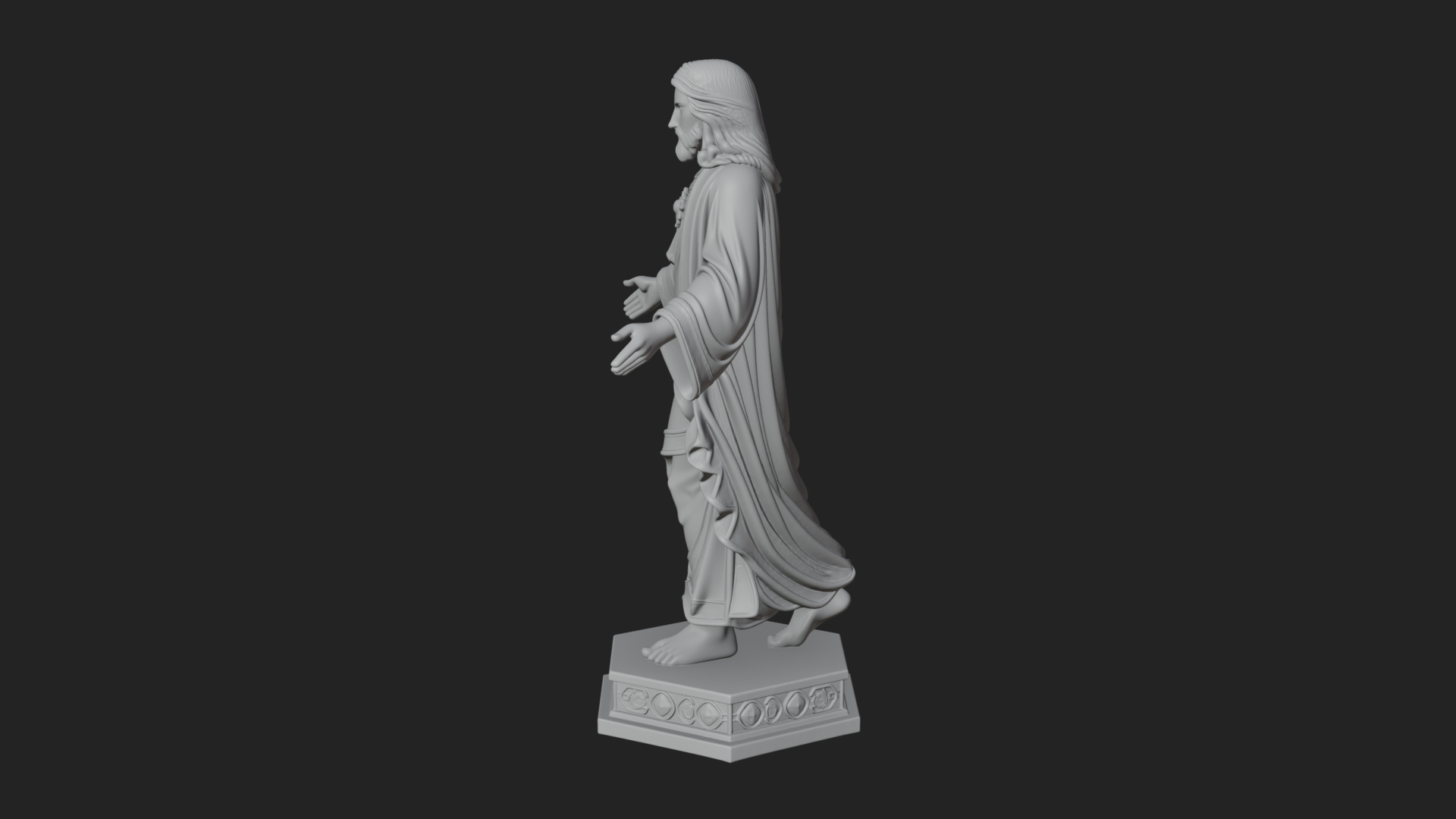 Blessing Christ Statue Design 7 3D Print Model 3D Model