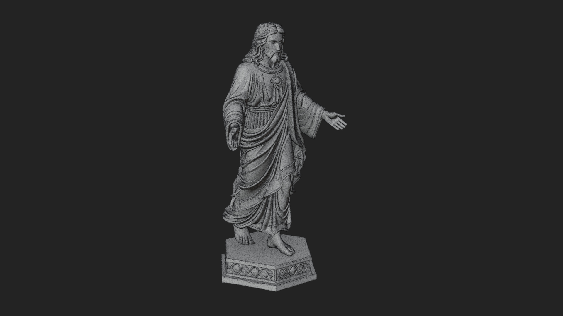Blessing Christ Statue Design 7 3D Print Model 3D Model