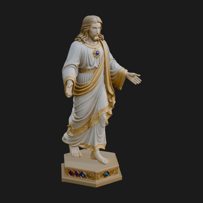 Blessing Christ Statue Design 7 3D Print Model