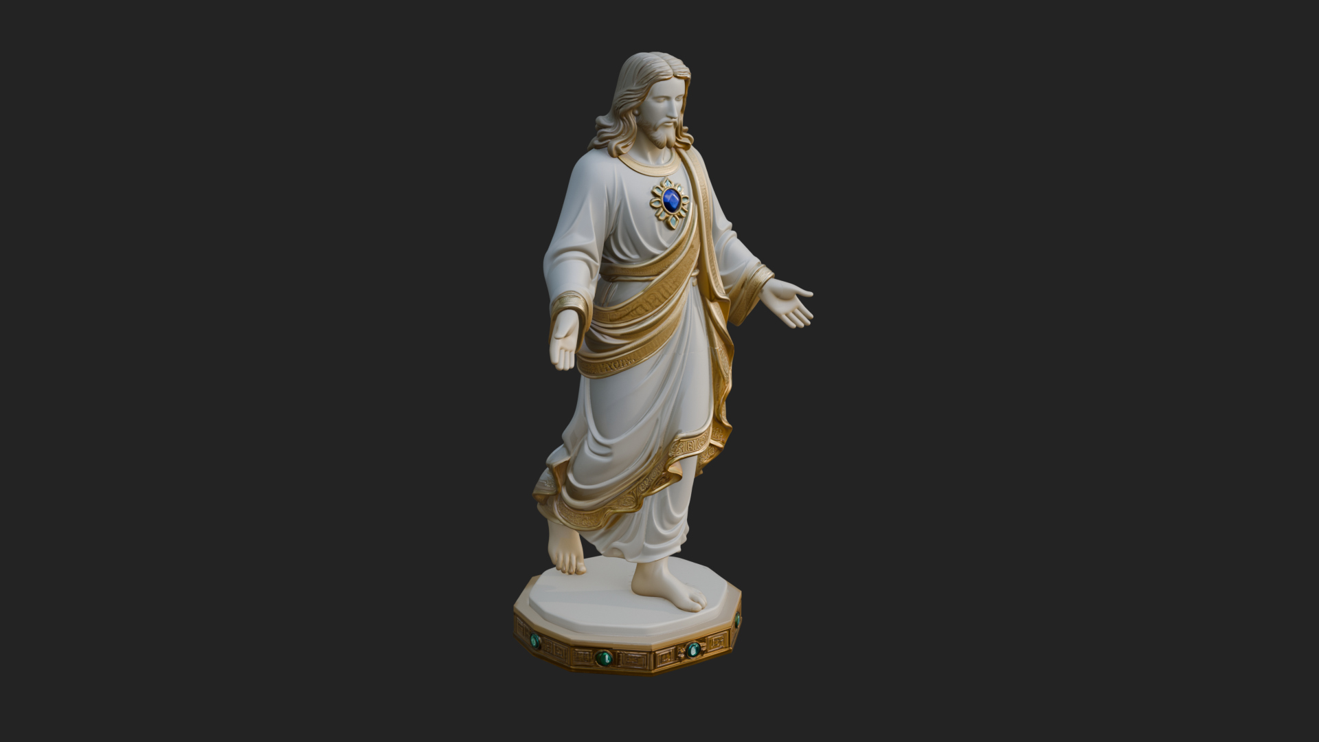 Blessing Christ Statue Design 8 3D Print Model 3D Model