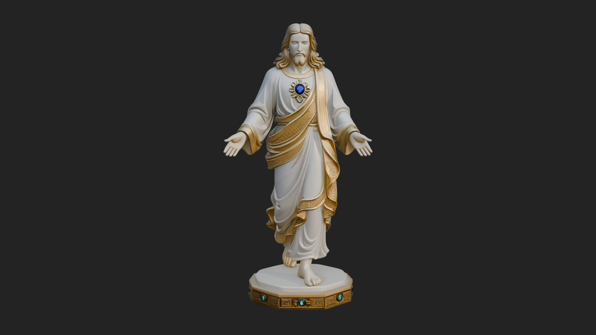 Blessing Christ Statue Design 8 3D Print Model 3D Model