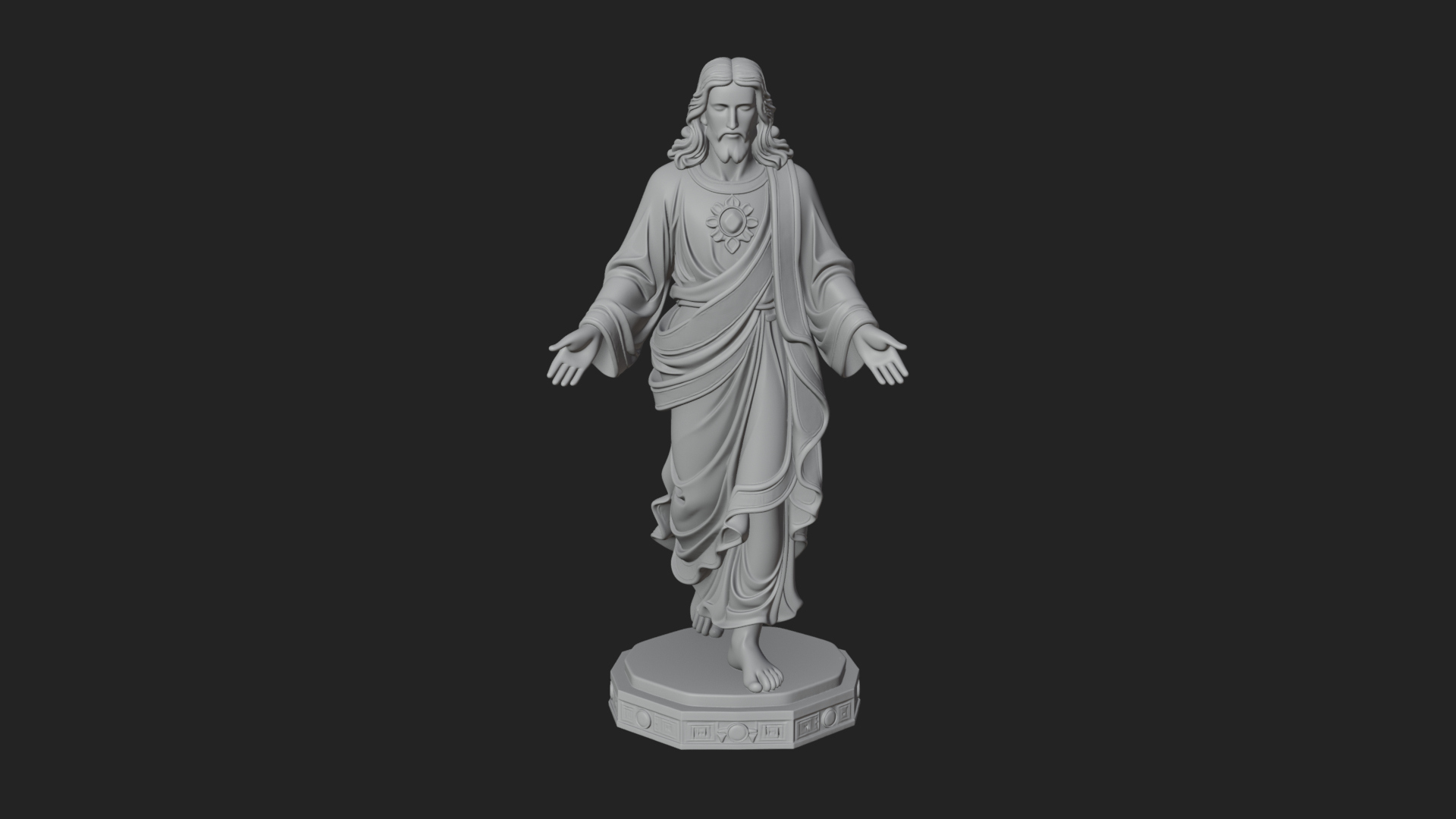 Blessing Christ Statue Design 8 3D Print Model 3D Model