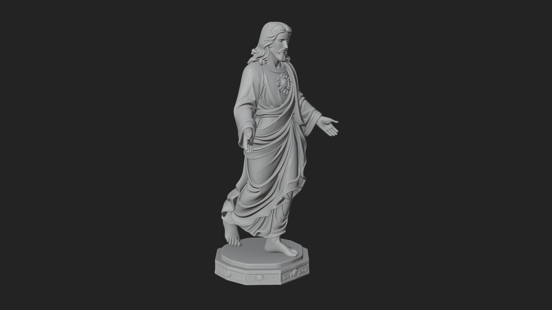 Blessing Christ Statue Design 8 3D Print Model 3D Model