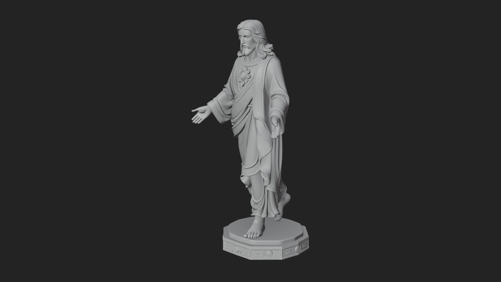 Blessing Christ Statue Design 8 3D Print Model 3D Model