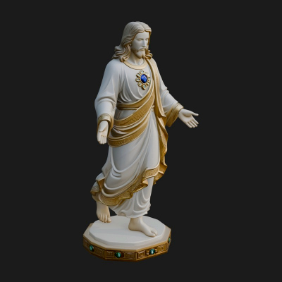Blessing Christ Statue Design 8 3D Print Model