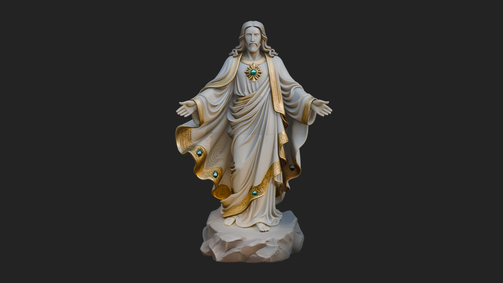 Blessing Christ Statue Design 9 3D Print Model 3D Model
