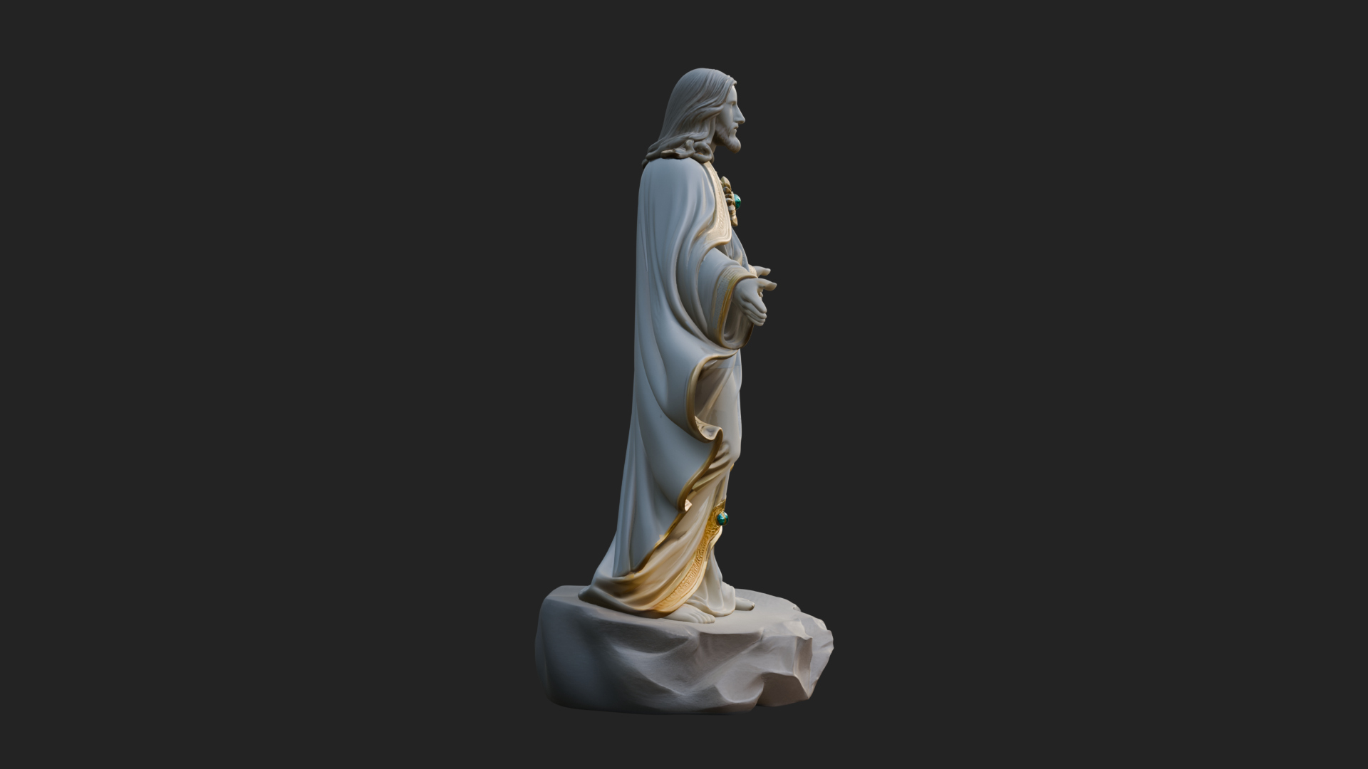 Blessing Christ Statue Design 9 3D Print Model 3D Model