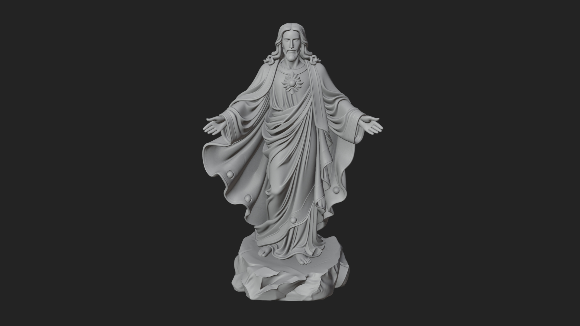 Blessing Christ Statue Design 9 3D Print Model 3D Model