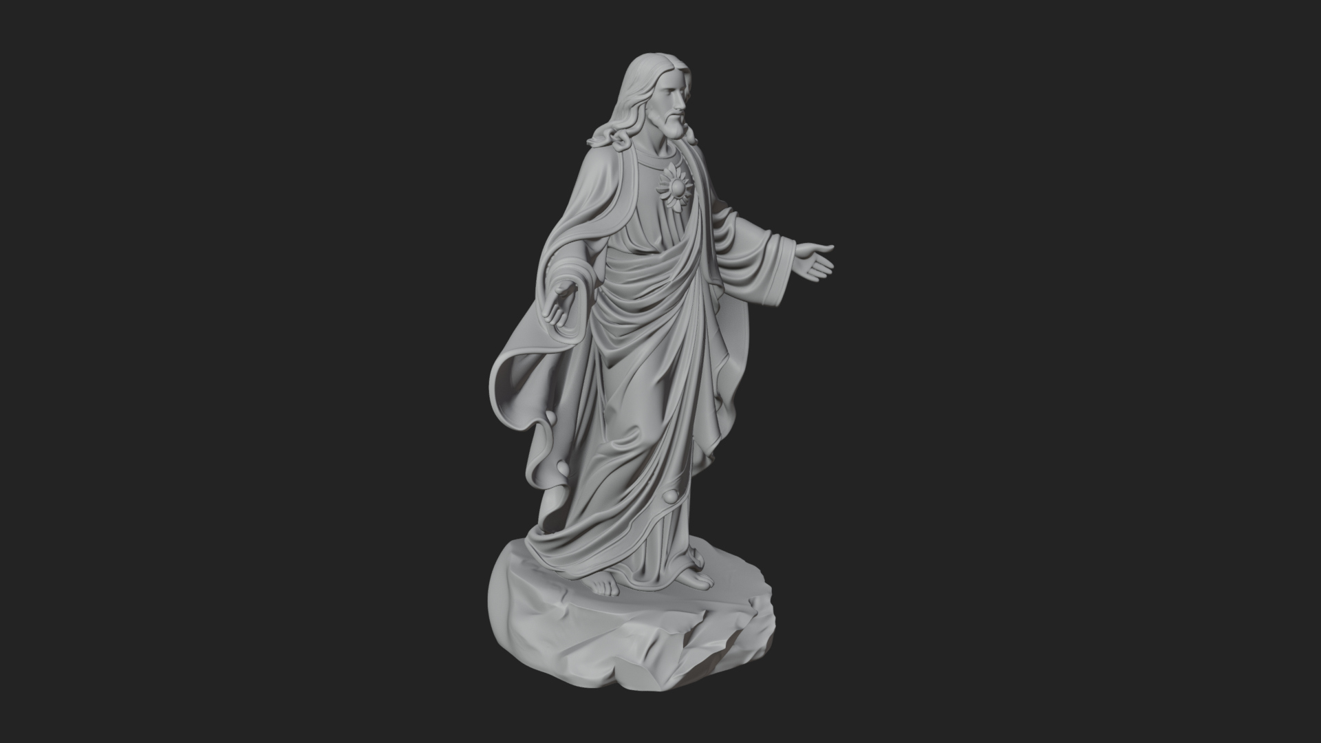 Blessing Christ Statue Design 9 3D Print Model 3D Model