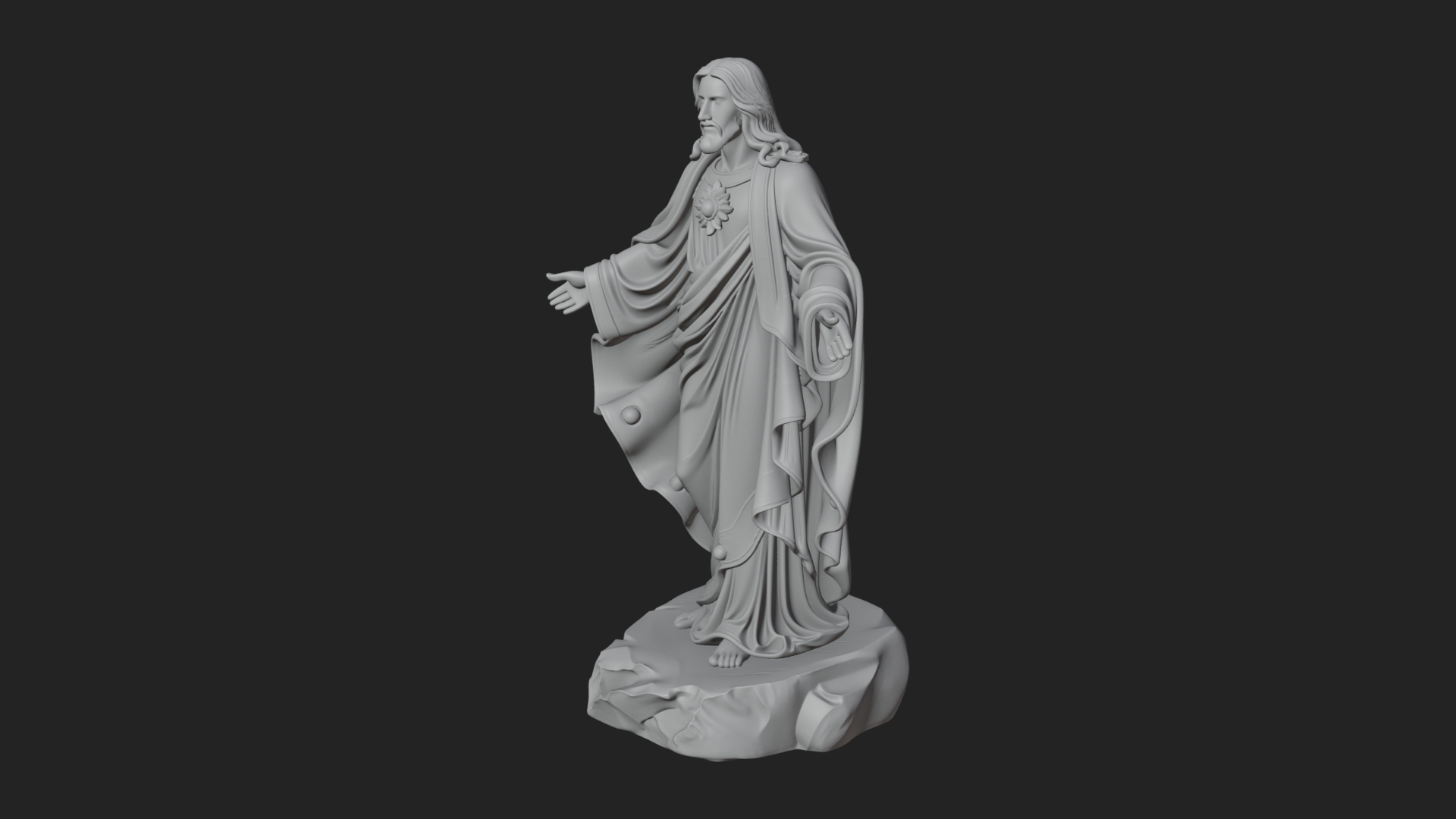 Blessing Christ Statue Design 9 3D Print Model 3D Model