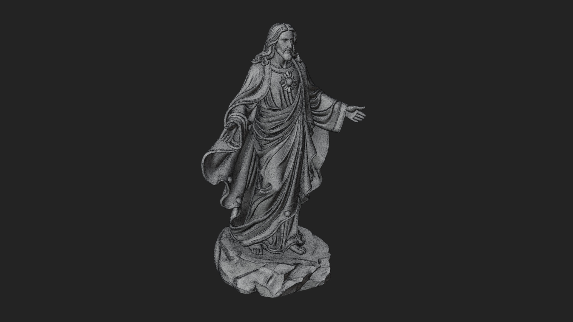 Blessing Christ Statue Design 9 3D Print Model 3D Model