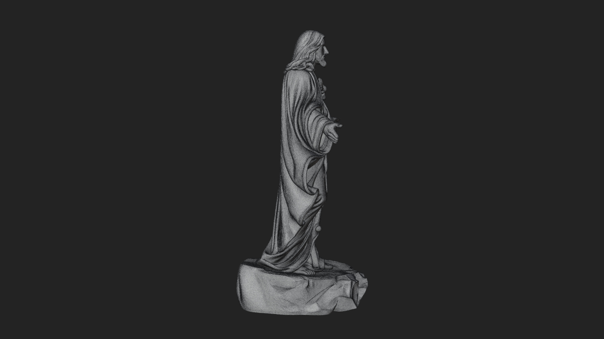 Blessing Christ Statue Design 9 3D Print Model 3D Model