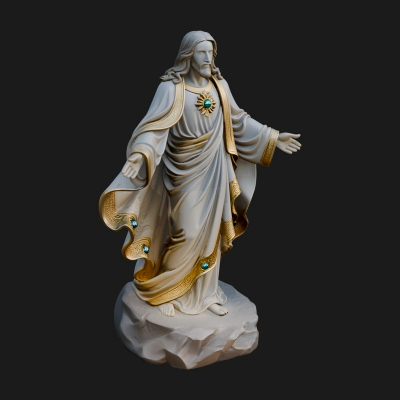 Blessing Christ Statue Design 9 3D Print Model