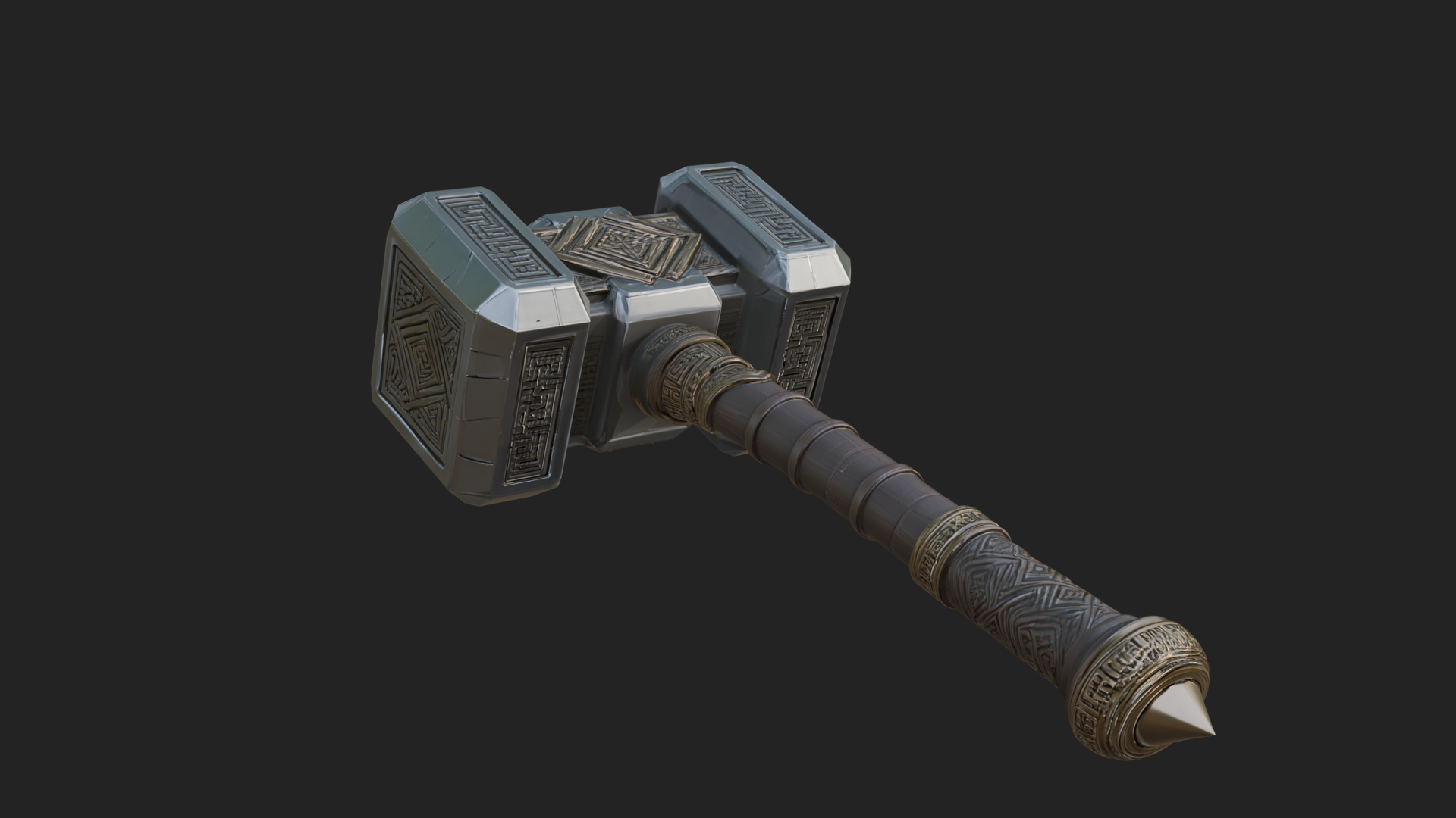 Block Head War Hammer Model Design 10 3D Print Model 3D Model