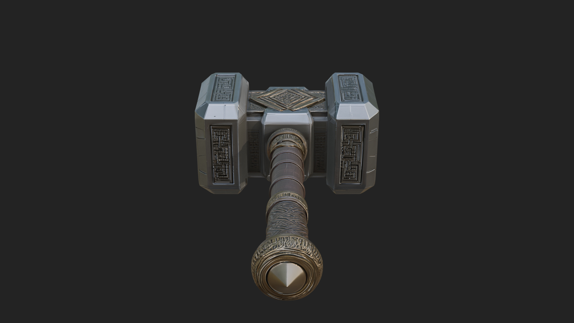 Block Head War Hammer Model Design 10 3D Print Model 3D Model