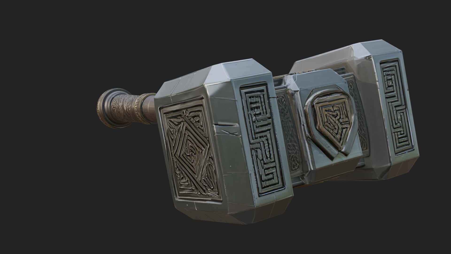 Block Head War Hammer Model Design 10 3D Print Model 3D Model