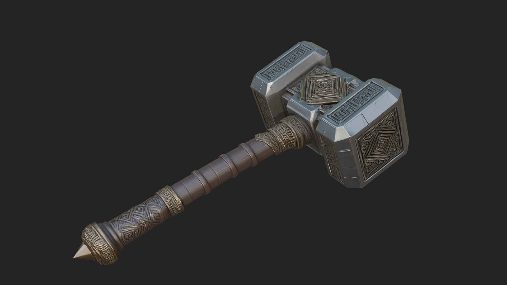 Block Head War Hammer Model Design 10 3D Print Model 3D Model