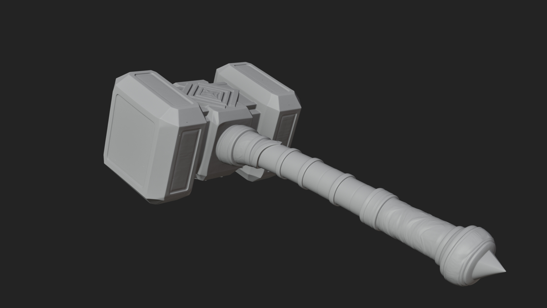 Block Head War Hammer Model Design 10 3D Print Model 3D Model