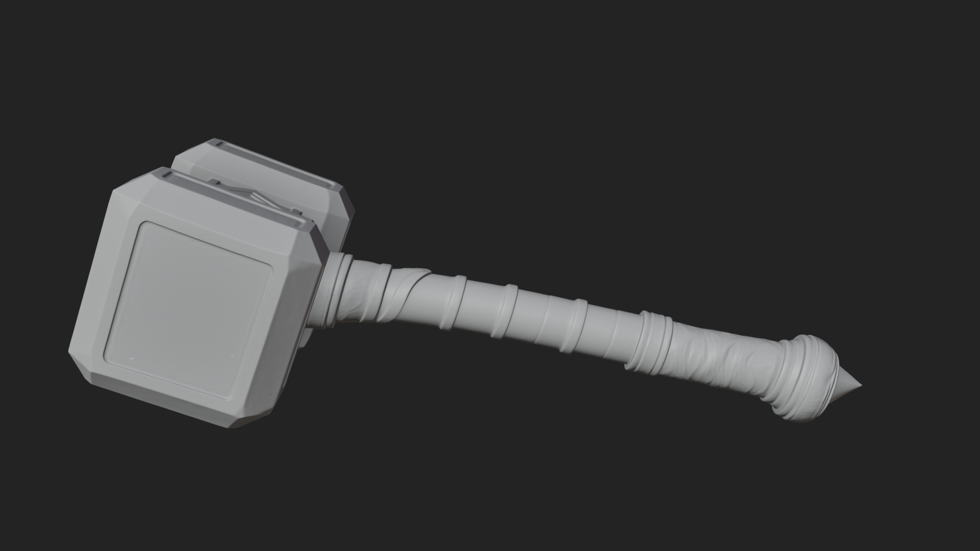 Block Head War Hammer Model Design 10 3D Print Model 3D Model