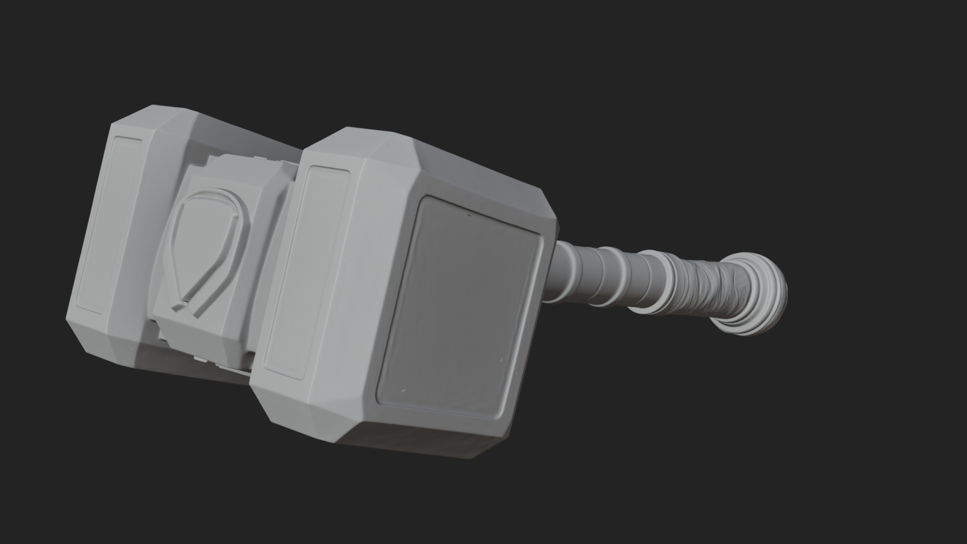 Block Head War Hammer Model Design 10 3D Print Model 3D Model
