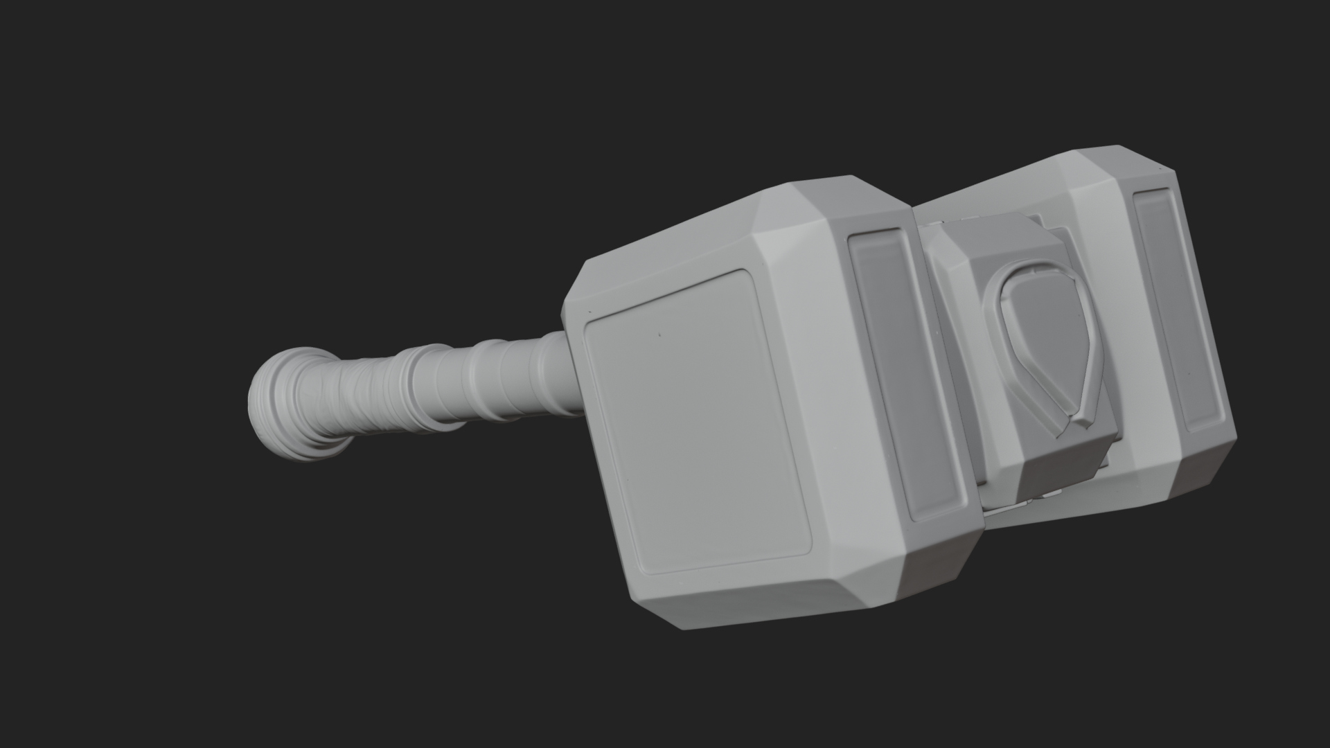 Block Head War Hammer Model Design 10 3D Print Model 3D Model