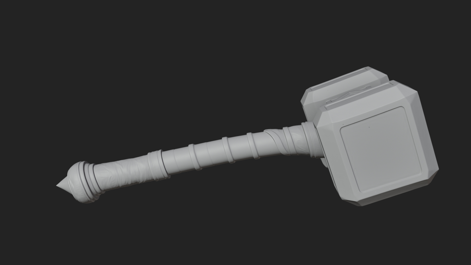 Block Head War Hammer Model Design 10 3D Print Model 3D Model