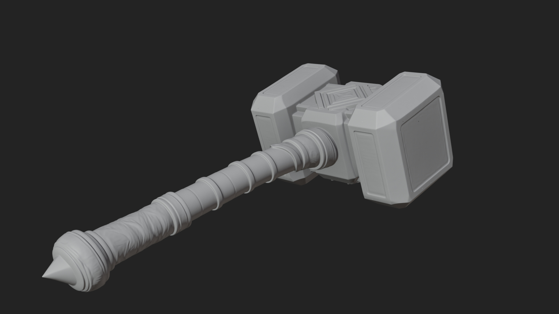 Block Head War Hammer Model Design 10 3D Print Model 3D Model
