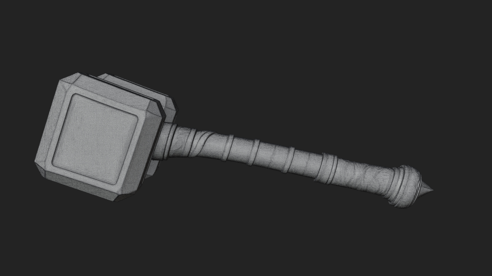 Block Head War Hammer Model Design 10 3D Print Model 3D Model