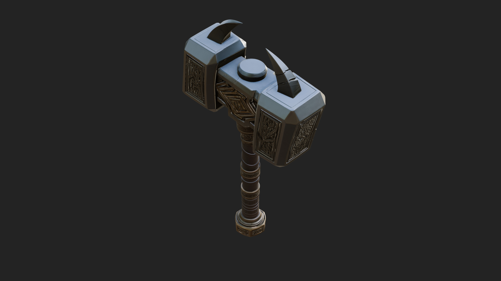 Block Head War Hammer Model Design 11 3D Print Model 3D Model