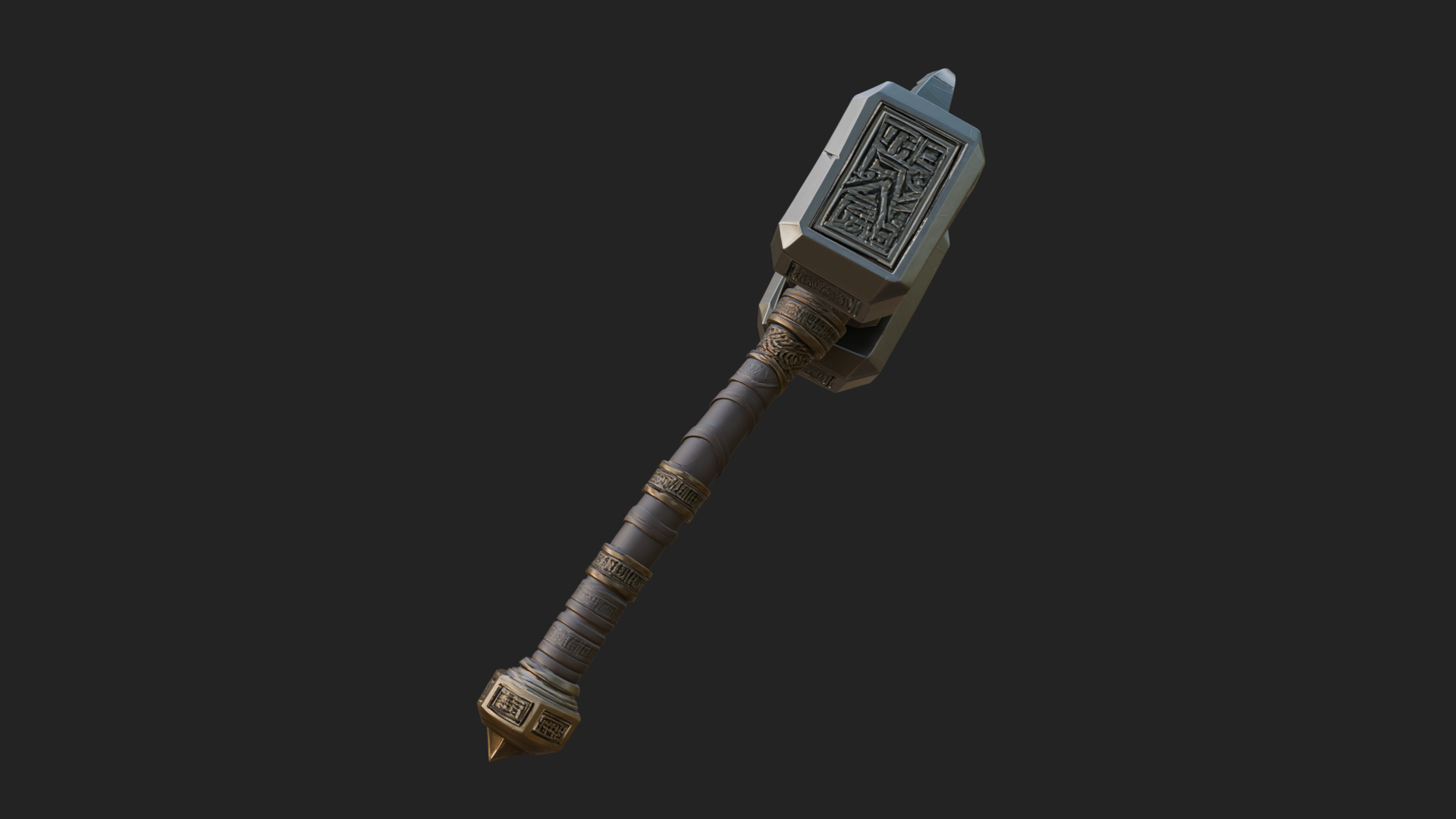 Block Head War Hammer Model Design 11 3D Print Model 3D Model